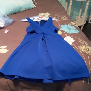 Cobalt Blue mini dress fit and flare style